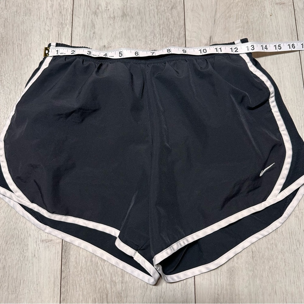 Juniors Nike Black Athletic Shorts, built in liner and small front pocket.